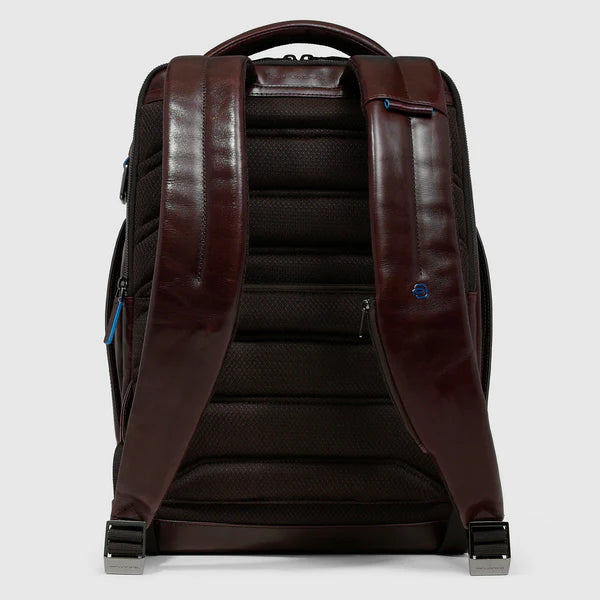 Zaino porta PC 15,6 Piquadro in pelle con sistema di sicurezza e doppio comparto MOGANO TU | Giò Fashion