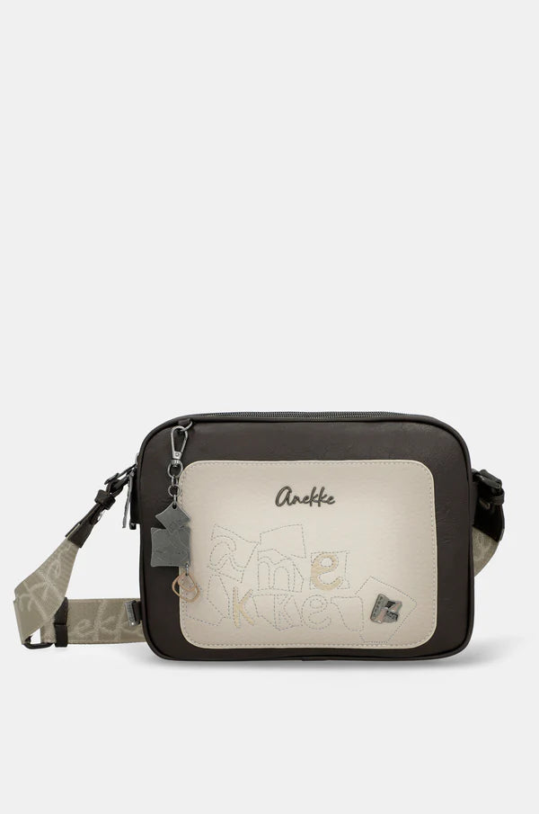 Borsa Tracolla Anekke Donna con Zip Doppio Scomparto Pratica GRIGIO TU | Giò Fashion