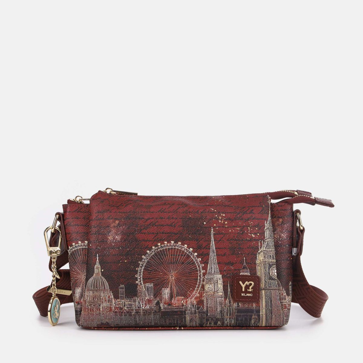 Ynot? Yes Bag Borsa a Spalla Donna con 3 Scomparti