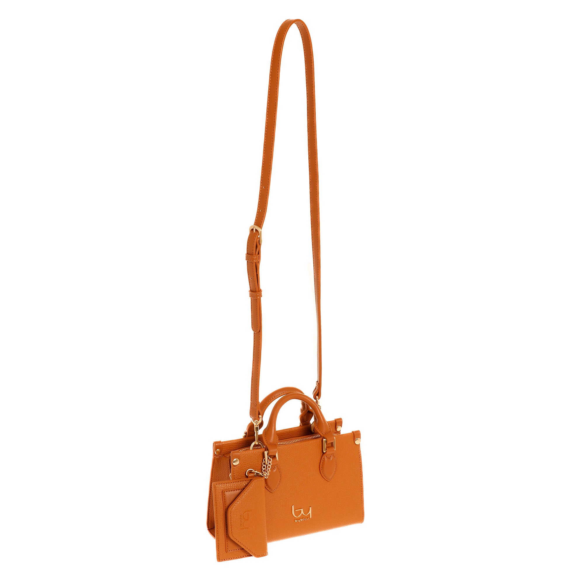 Borsa a mano Byblos donna compatta con tracolla regolabile e accessorio coordinato TAN TU | Giò Fashion