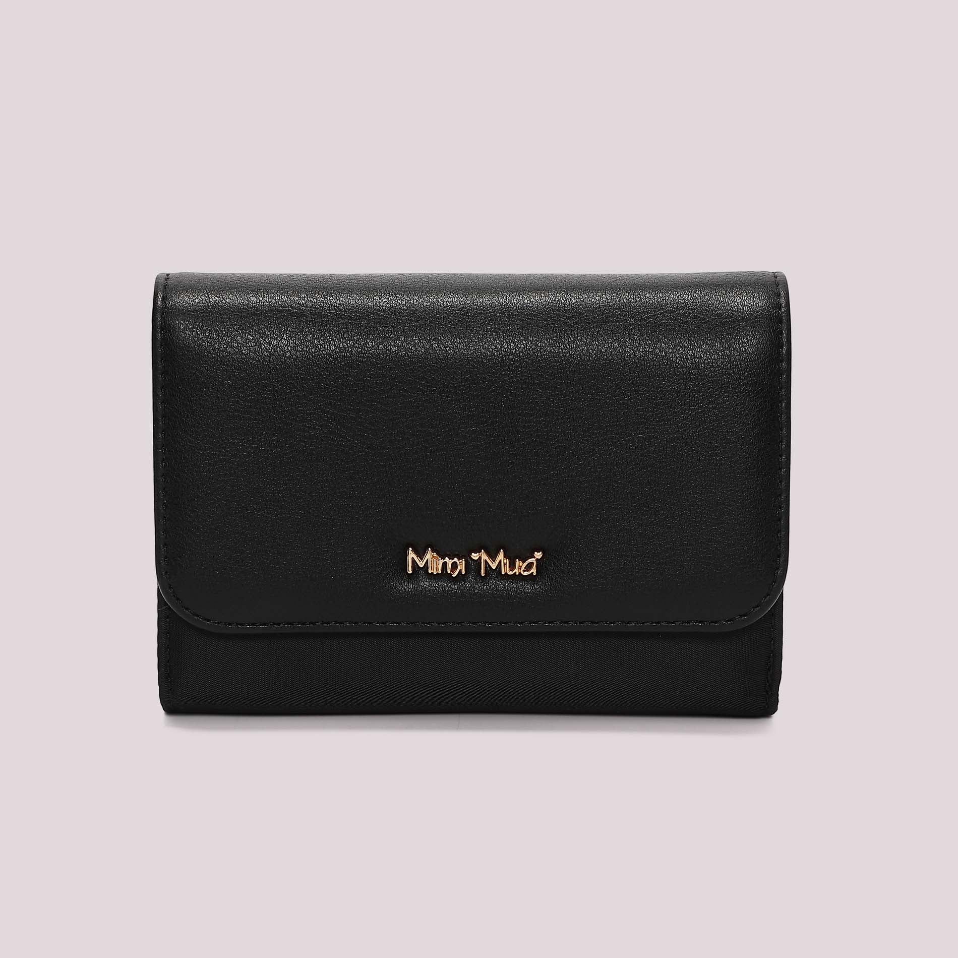 Portafoglio donna Mimi Mua con patta lunga design elegante e funzionale Nero TU | Giò Fashion