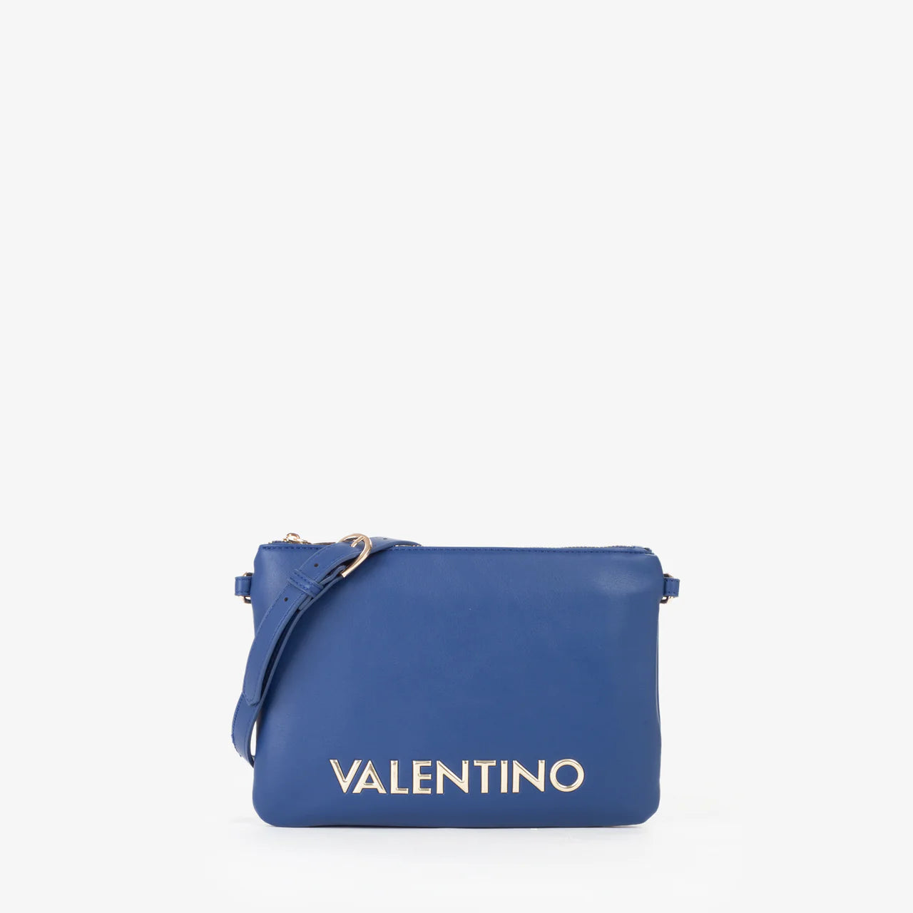 Valentino pochette donna elegante con tracolla e logo frontale BLU SCURO TU | Giò Fashion