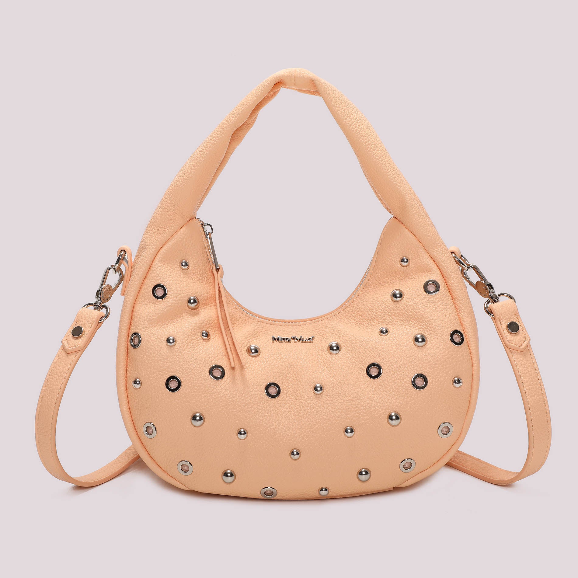 Mimi Mua borsa a spalla con borchie metalliche e tracolla removibile PESCA TU | Giò Fashion