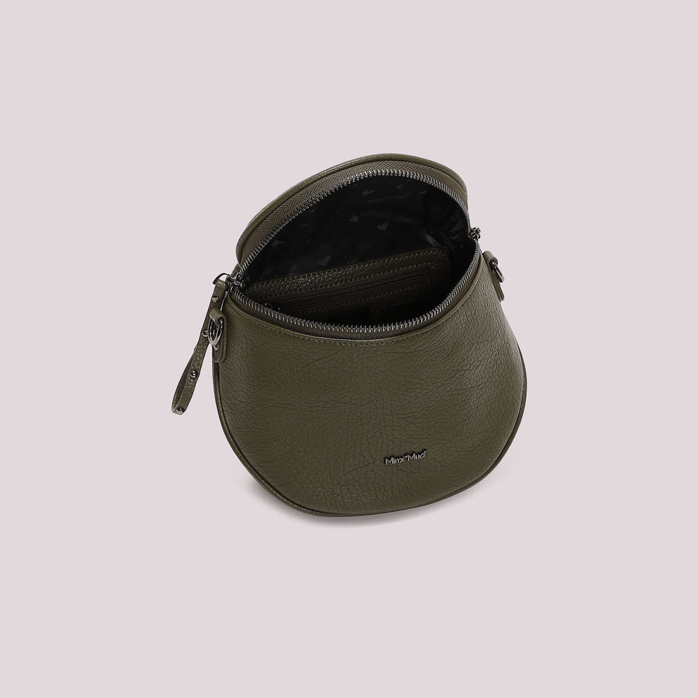 Mimi Muà Borsa Marsupio Donna con Tracolla Logata – Borsa Casual a Spalla e Tracolla