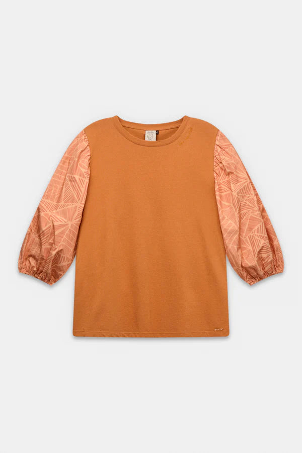 Anekke maglia donna con maniche ampie decorative stile moderno Arancione S/M | Giò Fashion