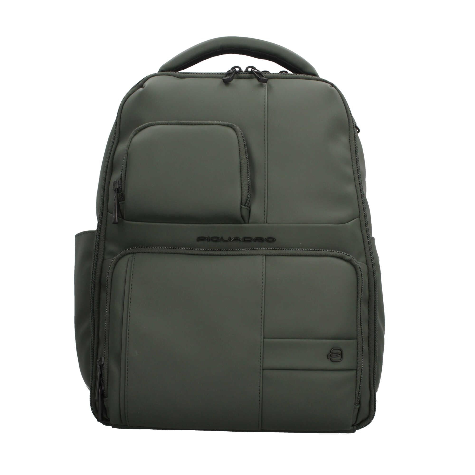 Zaino porta computer Piquadro da uomo in tessuto gommato con tasche organizzate