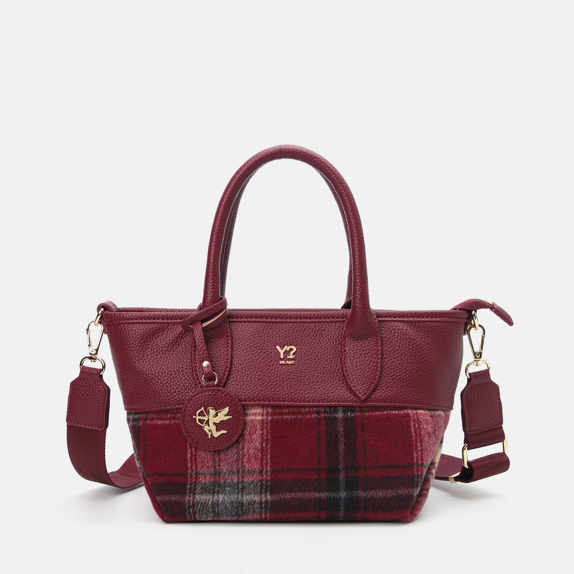 Ynot? Start Borsa Tote Donna con Dettaglio in Eco Pelliccia