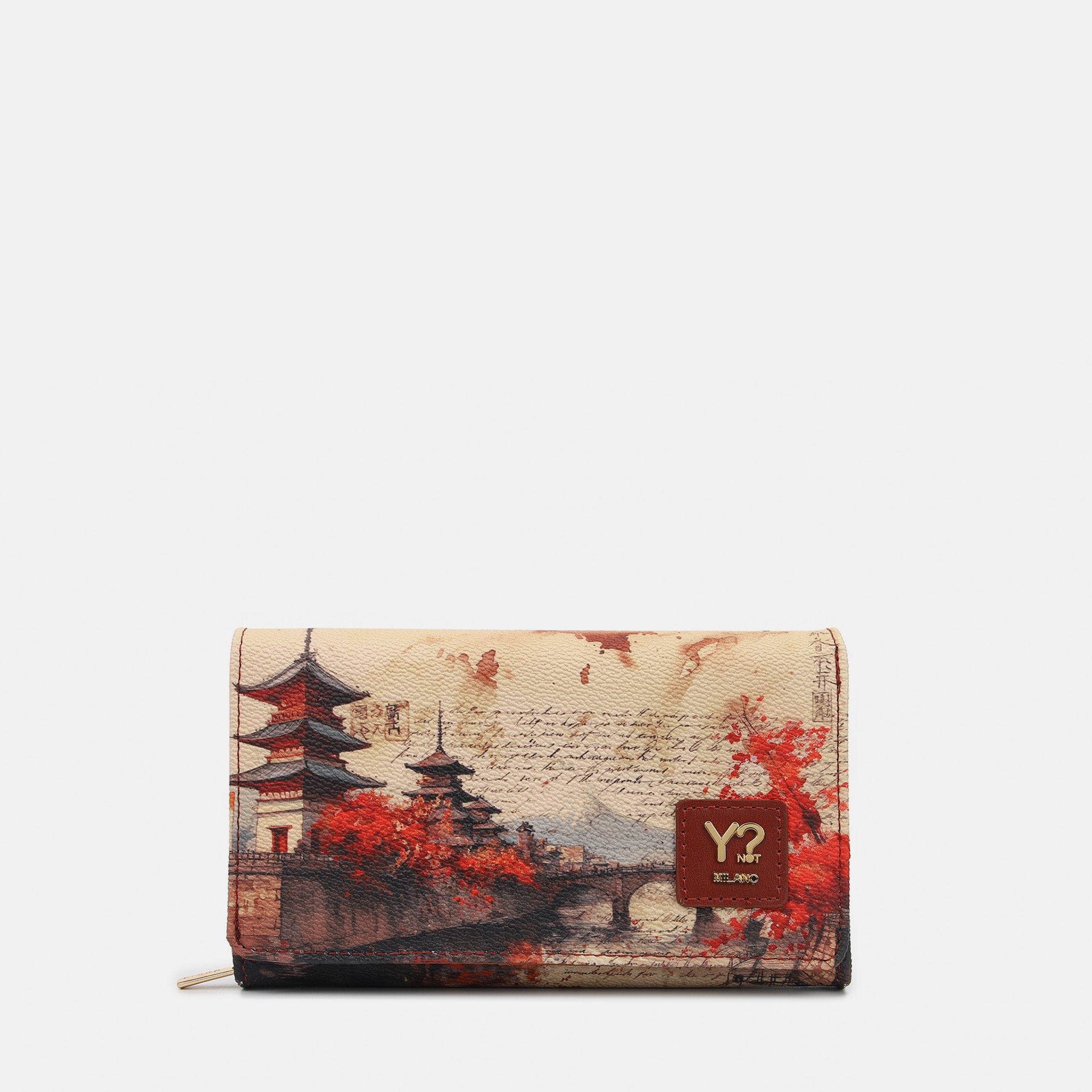 Ynot? Yes Bag Portafoglio Donna Compatto in Ecopelle con Zip