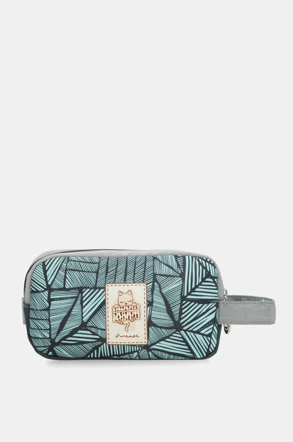 Beauty Case Anekke Donna Orizzontale con Laccetto Laterale Compatto Azzurro TU | Giò Fashion