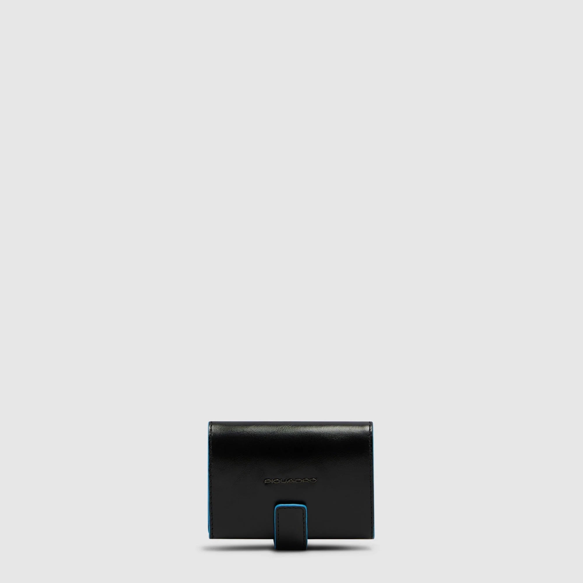 Piquadro Portafoglio Modulare MagSafe in Pelle Blue Square Blu Notte