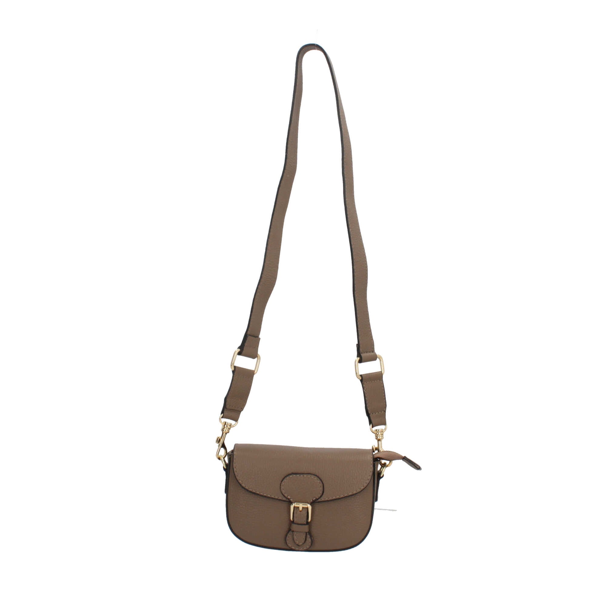 Mini tracollina in vera pelle MARRONE TU | Giò Fashion