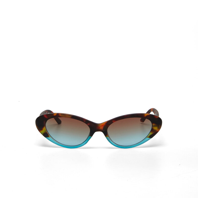 OKKIA Lina Occhiali da Sole Donna Small Cat Eye con Lenti Sfumate e Protezione UV400