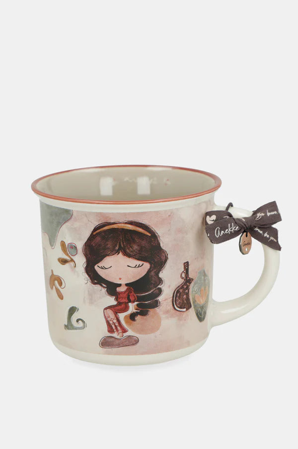 Tazza Anekke in ceramica da colazione con manico Rosa TU | Giò Fashion