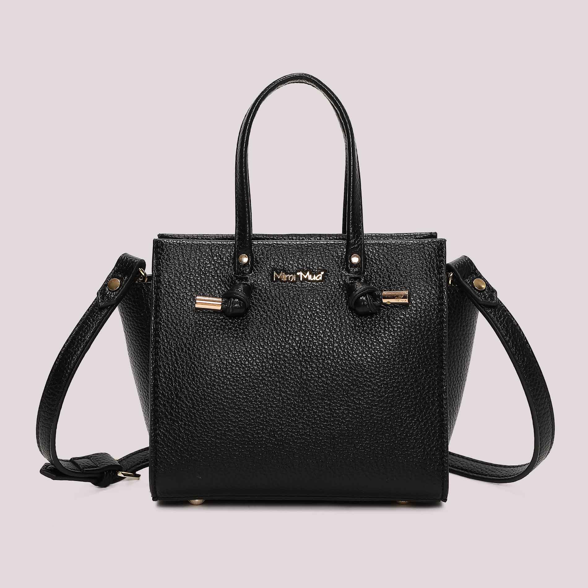 Borsa tote donna beige Mimi Mua con manici lunghi e tracolla Nero TU | Giò Fashion