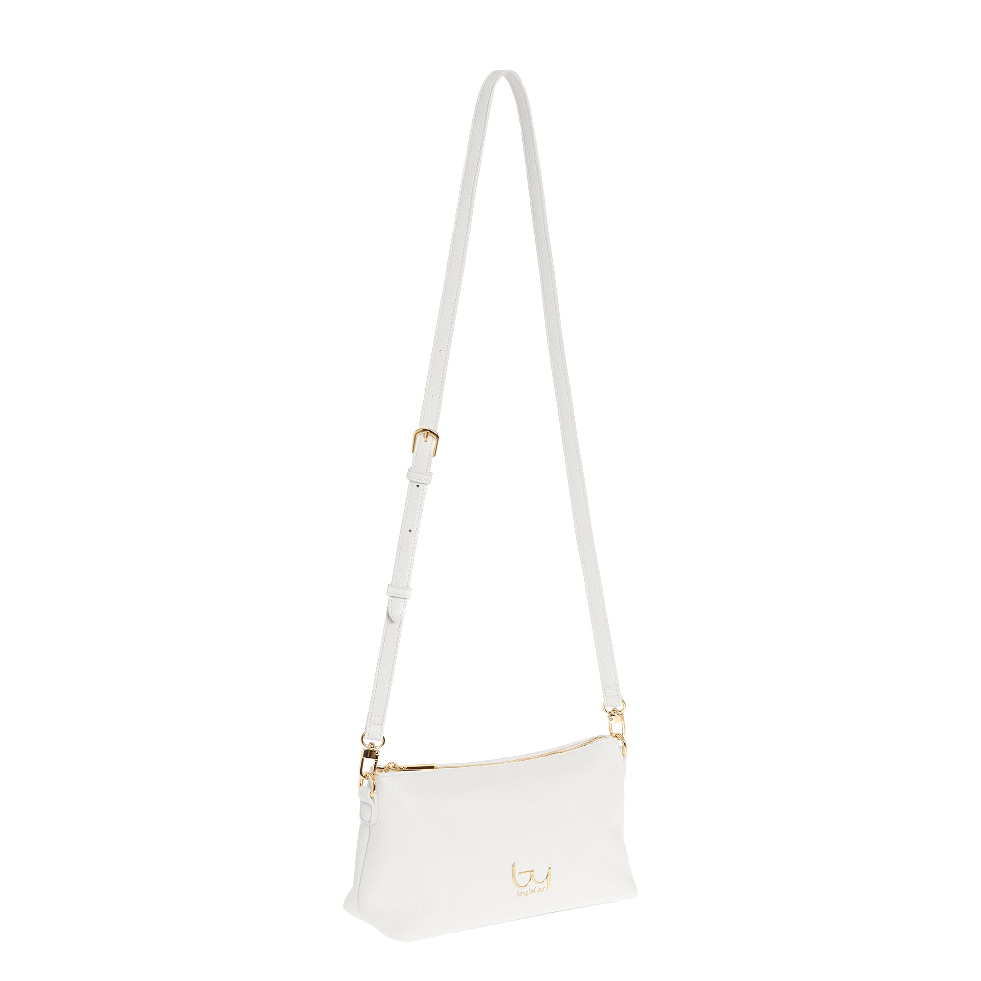 Borsa a tracolla Byblos donna compatta con zip e design essenziale elegante Bianco TU | Giò Fashion