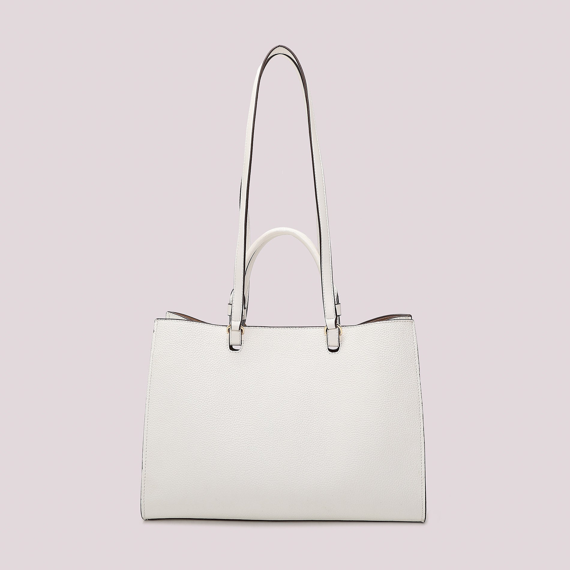 Borsa shopping donna Mimi Mua con doppi manici e design strutturato elegante Bianco TU | Giò Fashion