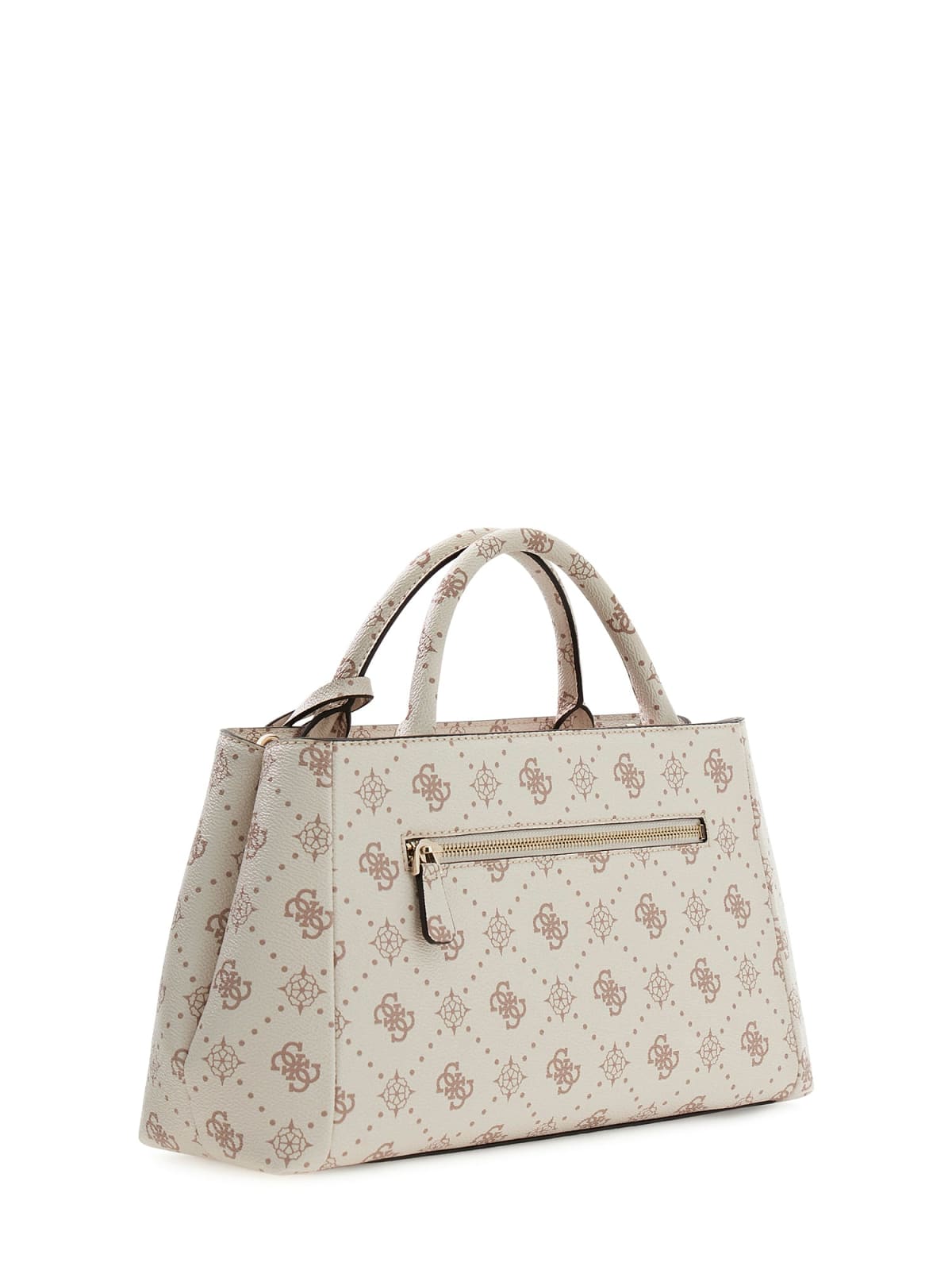 Borsa a mano Guess donna logo all over con chiusura elegante e charm VANIGLIA LOGO TU | Giò Fashion