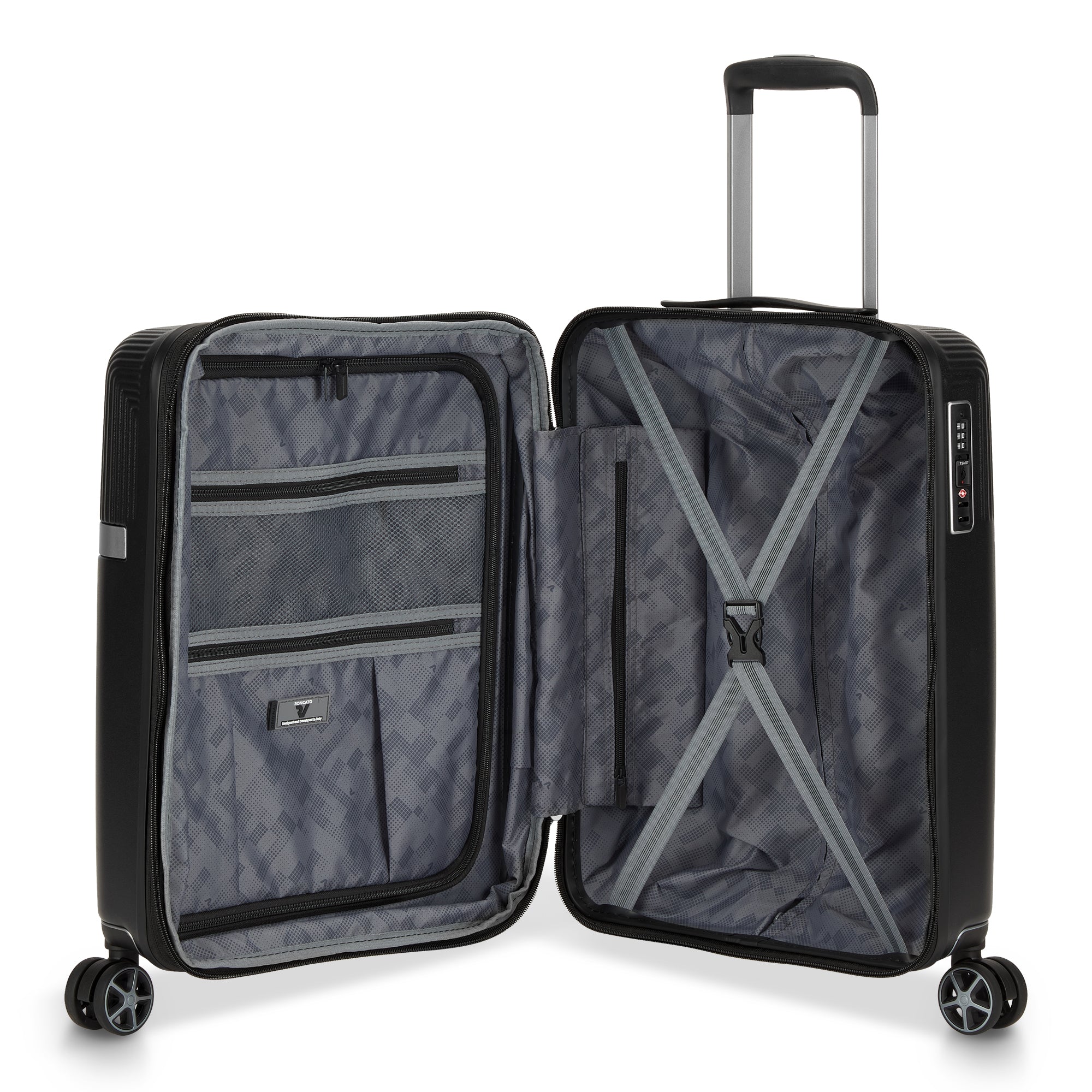 Valigia Grande Trolley rigida Roncato con ruote multidirezionali NERO TU | Giò Fashion