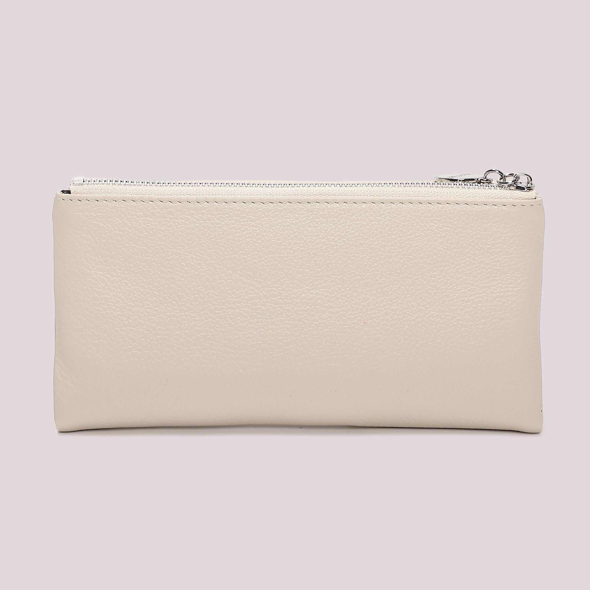 Mimi Mua portafoglio donna con zip e patta dal design essenziale PANNA TU | Giò Fashion