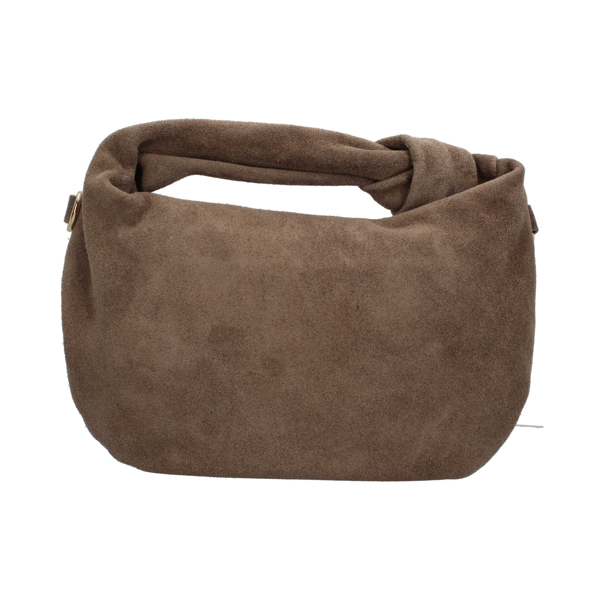 Borsa hobo in vera pelle scamosciata Made in Italy Beige TU | Giò Fashion
