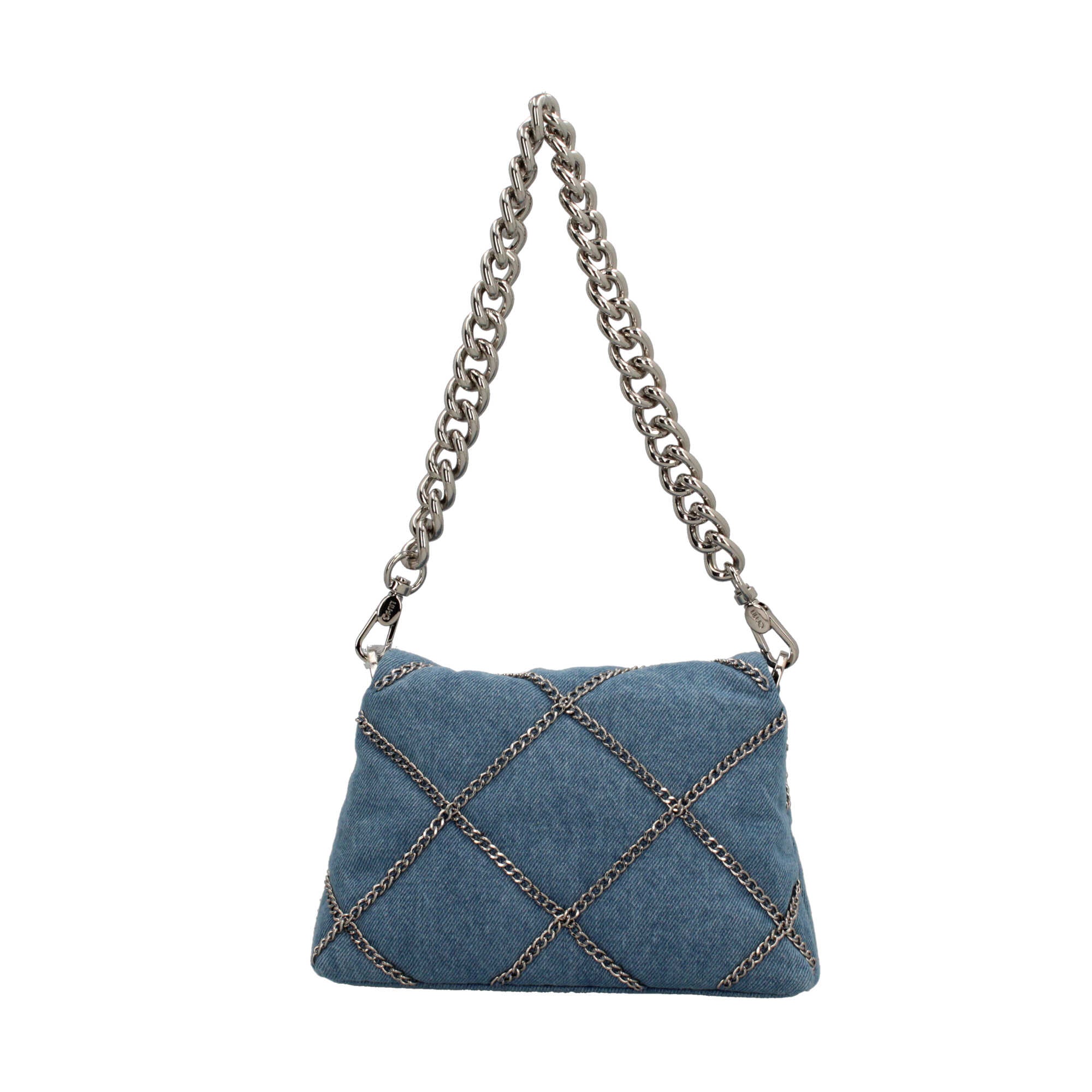 Borsa a Spalla Donna Liu Jo in Denim con Dettagli Matelassé Blu TU | Giò Fashion