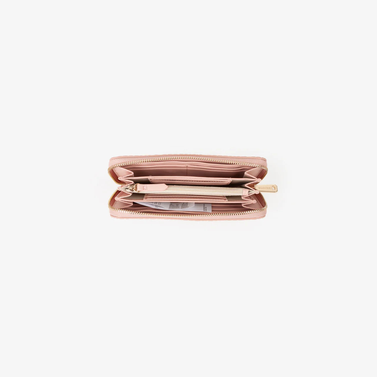 Valentino portafoglio donna zip around con logo in rilievo Rosa TU | Giò Fashion