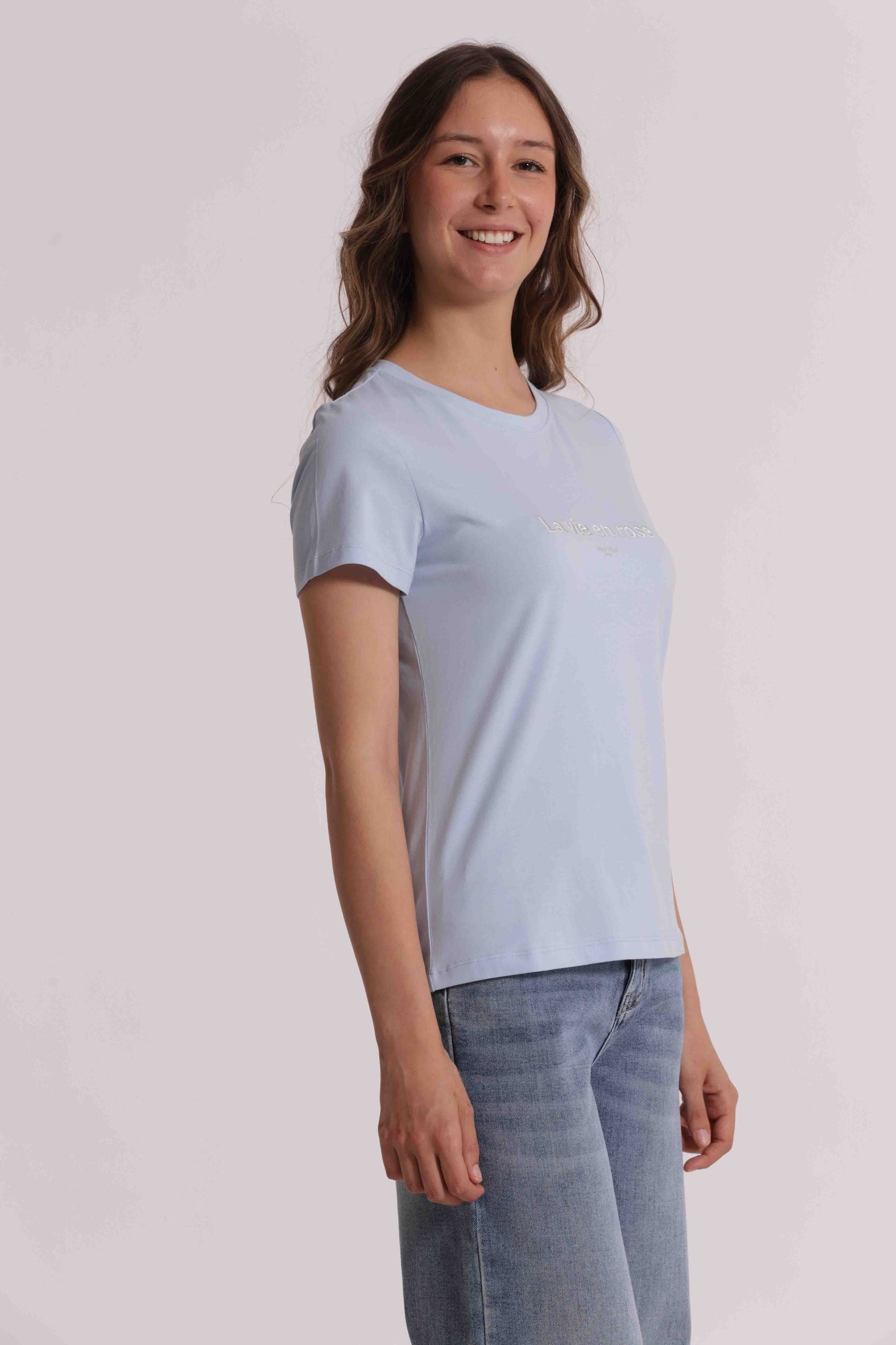 T-Shirt Mimi Mua La Vie en Rose CELESTE S | Giò Fashion