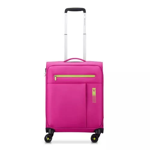 Trolley Roncato morbido con 4 ruote e chiusura TSA per viaggi pratici Fucsia TU | Giò Fashion