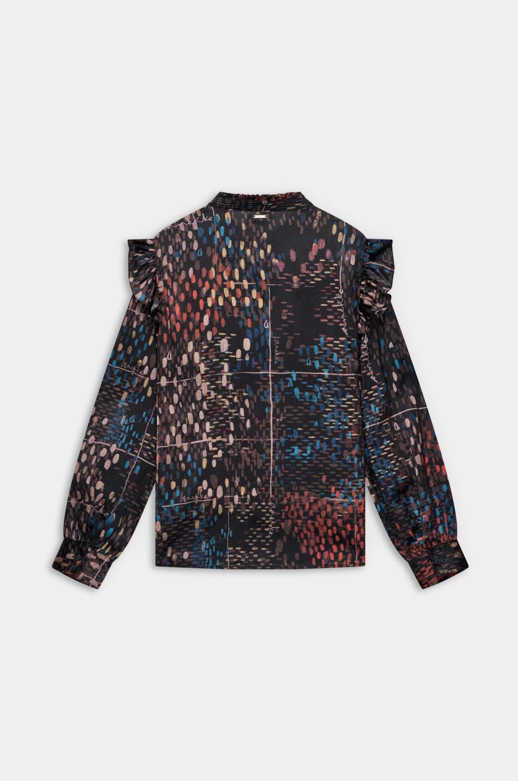 Blusa Donna Anekke Blossom con Stampa Artistica e Volant