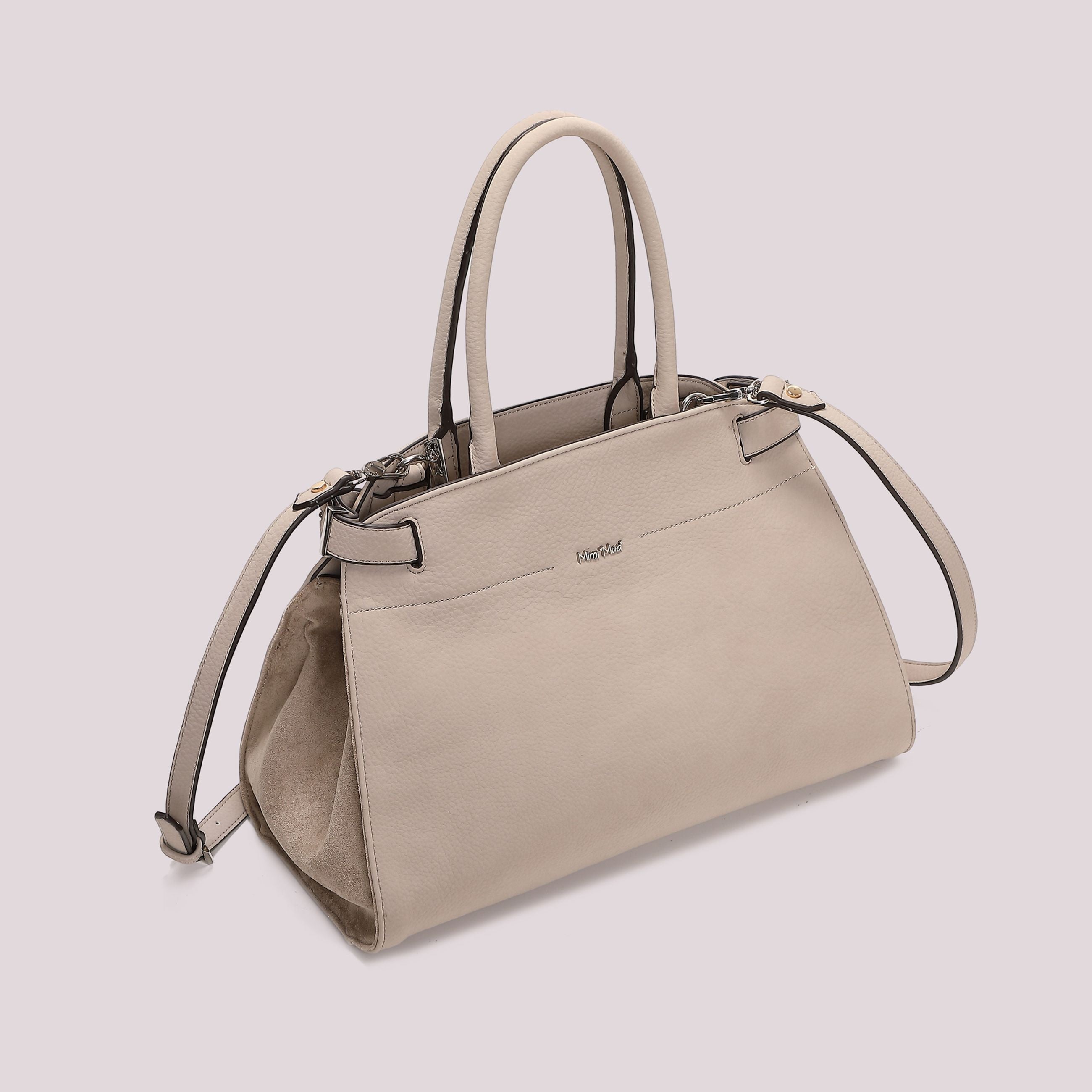 Borsa Shopping Donna Mimi Mua con Fianchi Effetto Camoscio