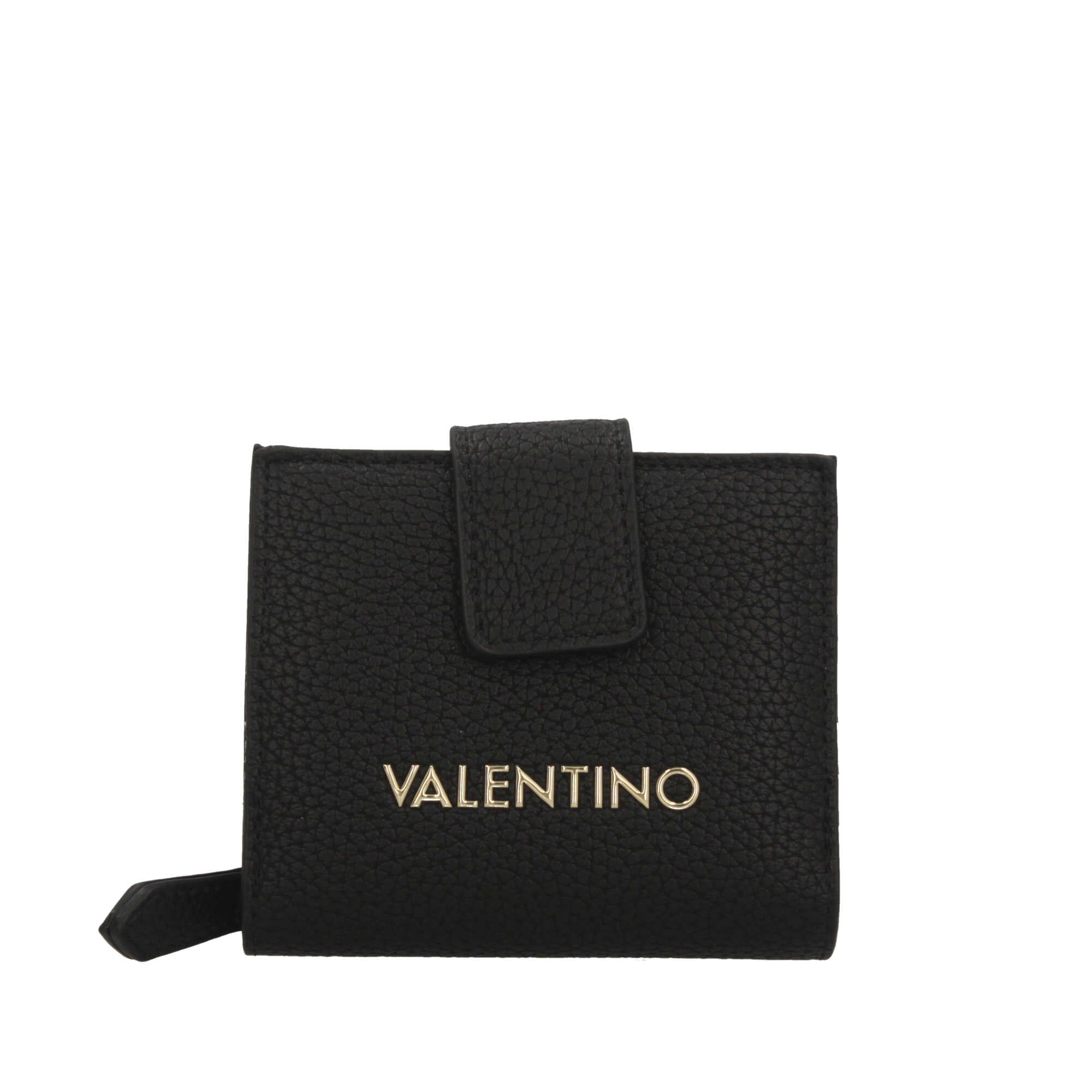 Portafoglio compatto Valentino da donna con chiusura a bottone Nero TU | Giò Fashion