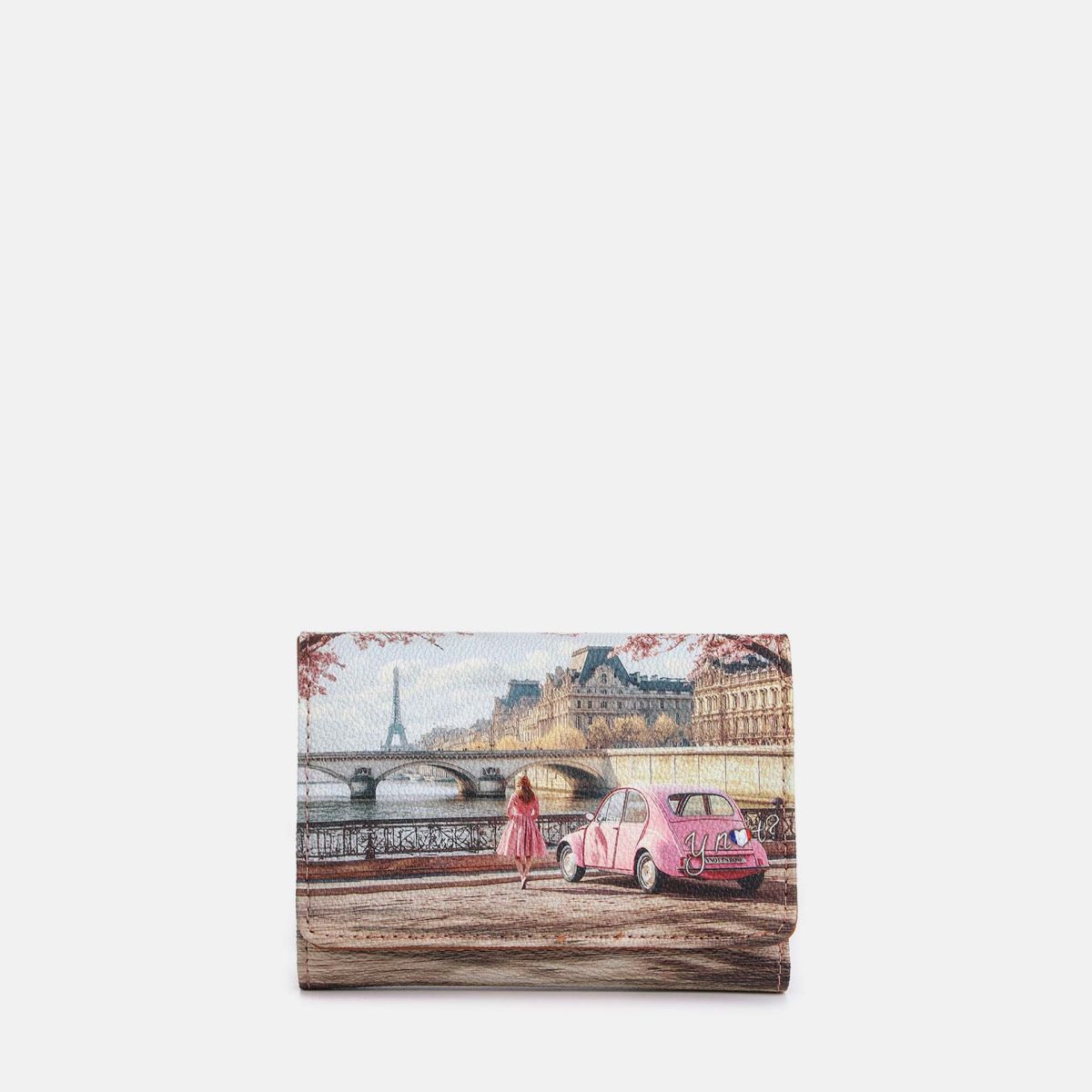 Portafoglio Donna Ynot? Yes Bag Paris con Patta e Zip in Ecopelle