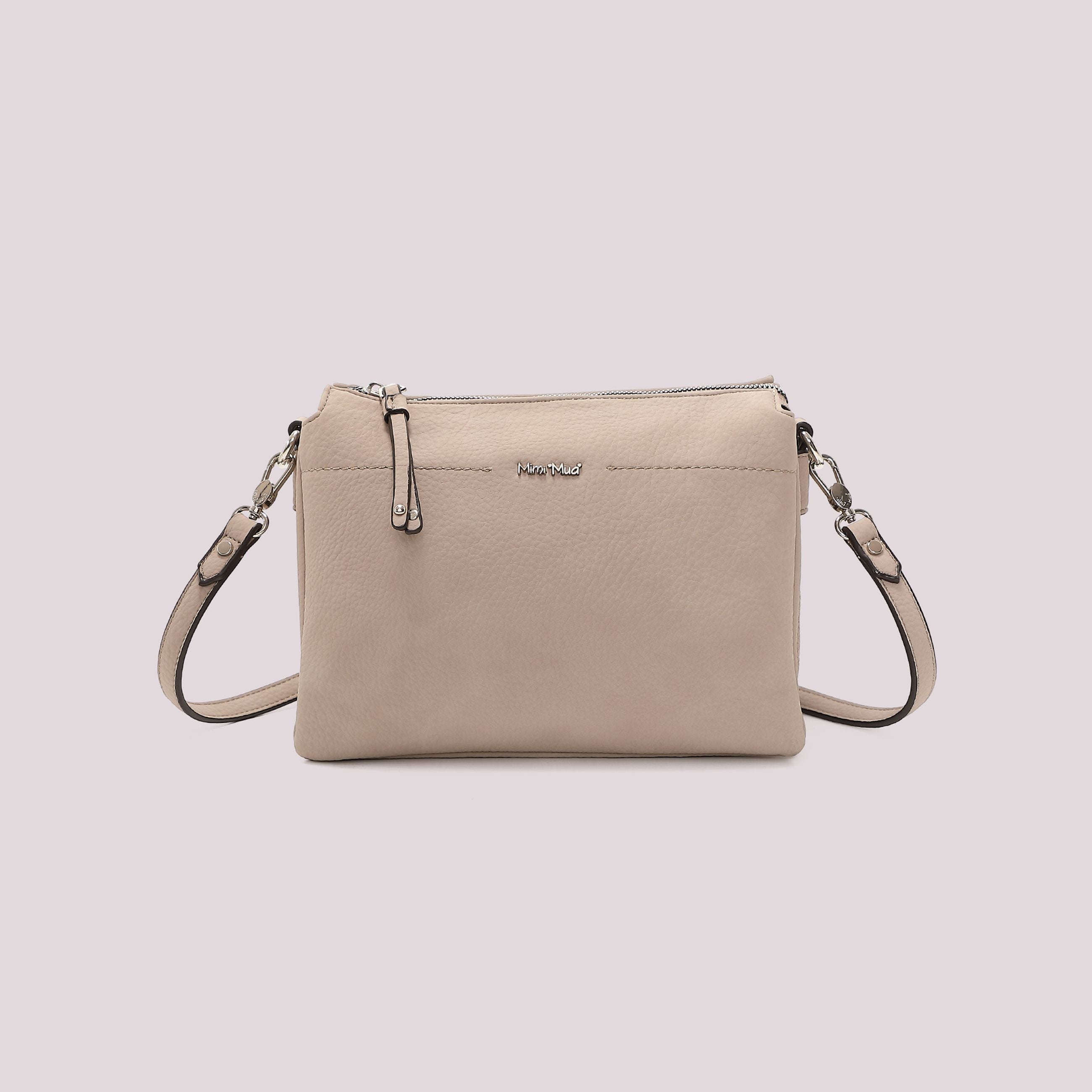 Borsa a Tracolla Donna Mimi Mua con Fianchi Effetto Camoscio