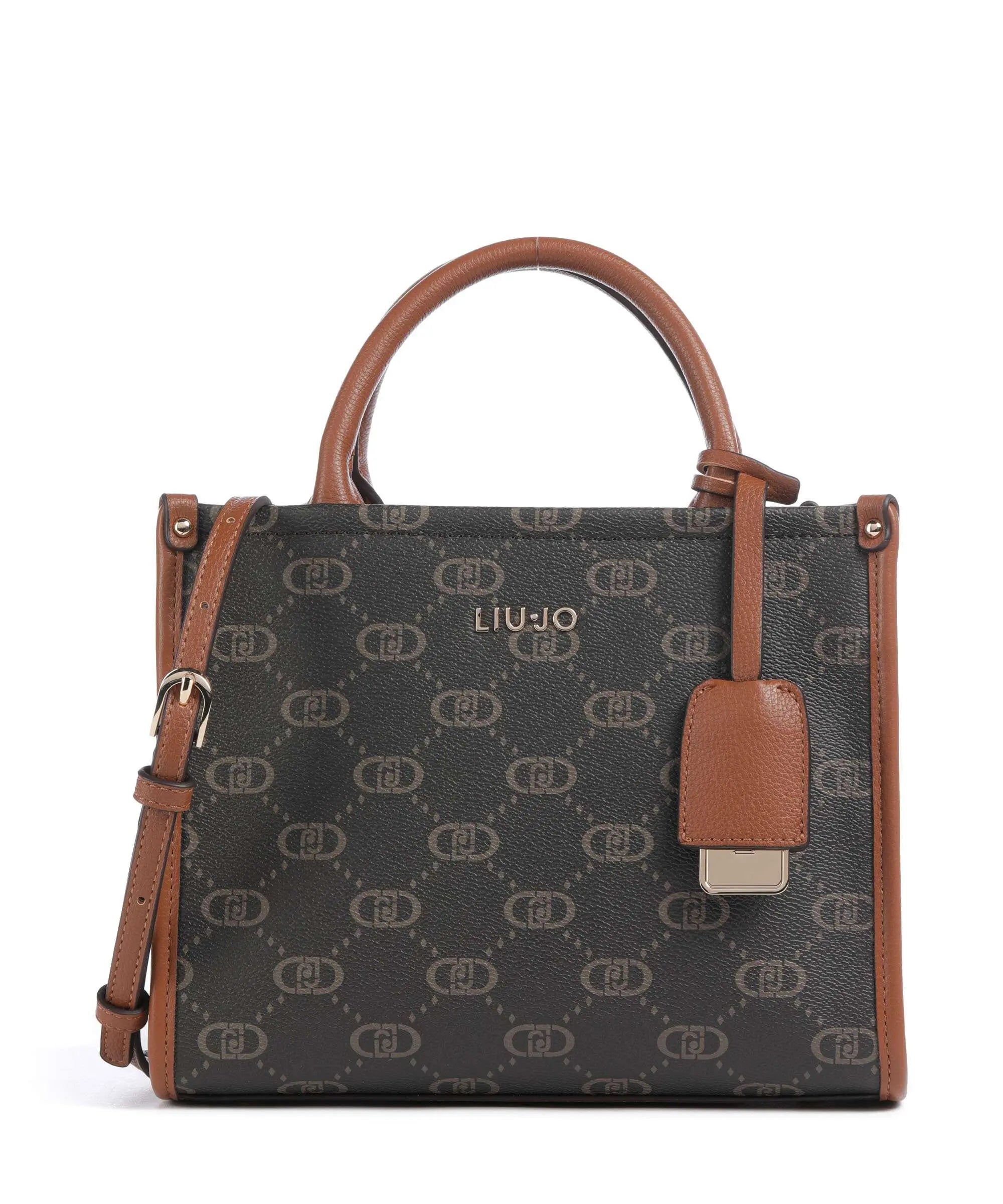 Borsa Liu Jo a mano con tracolla e logo all over