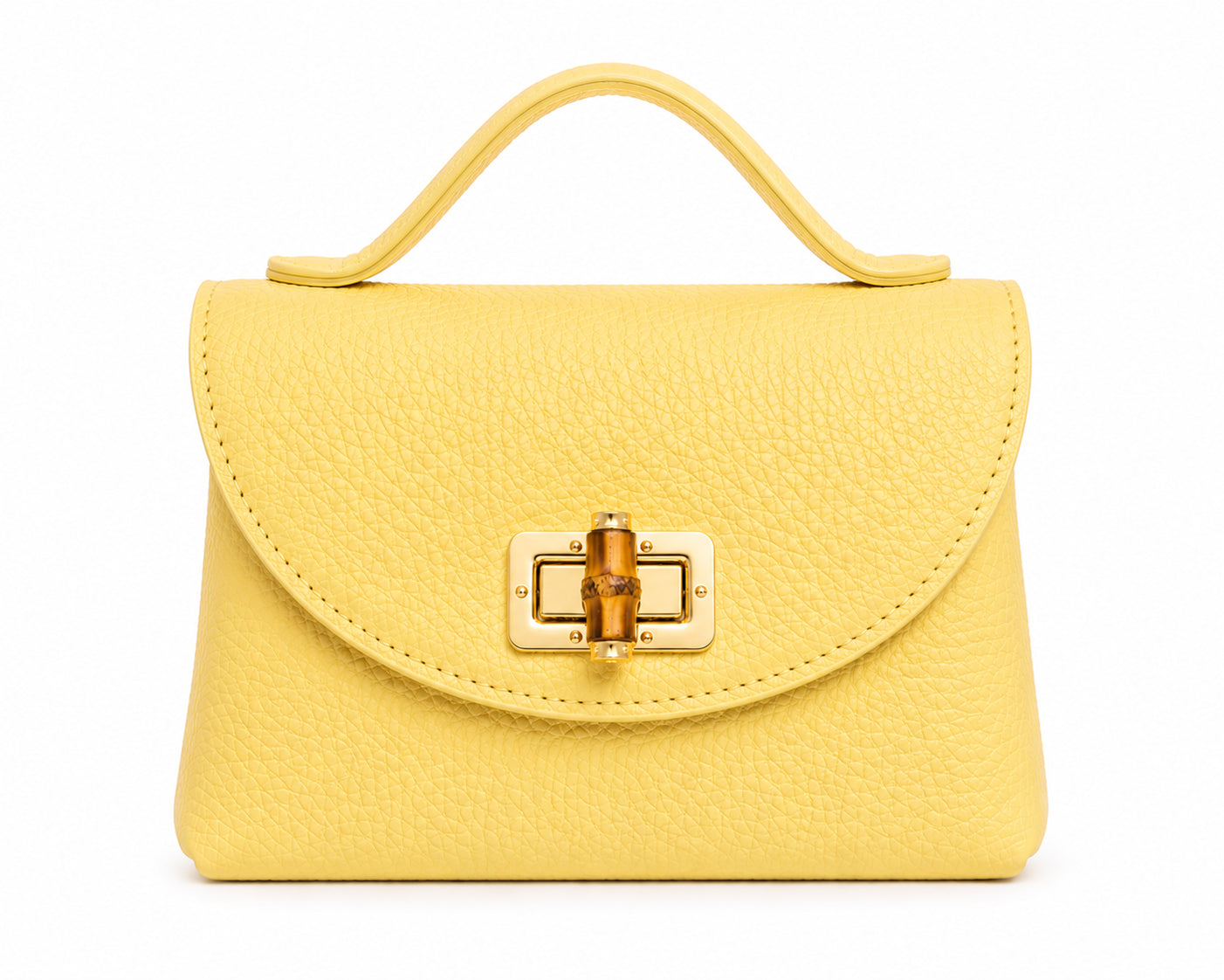 Borsa a Mano Vera Pelle Donna con Chiusura Gioiello