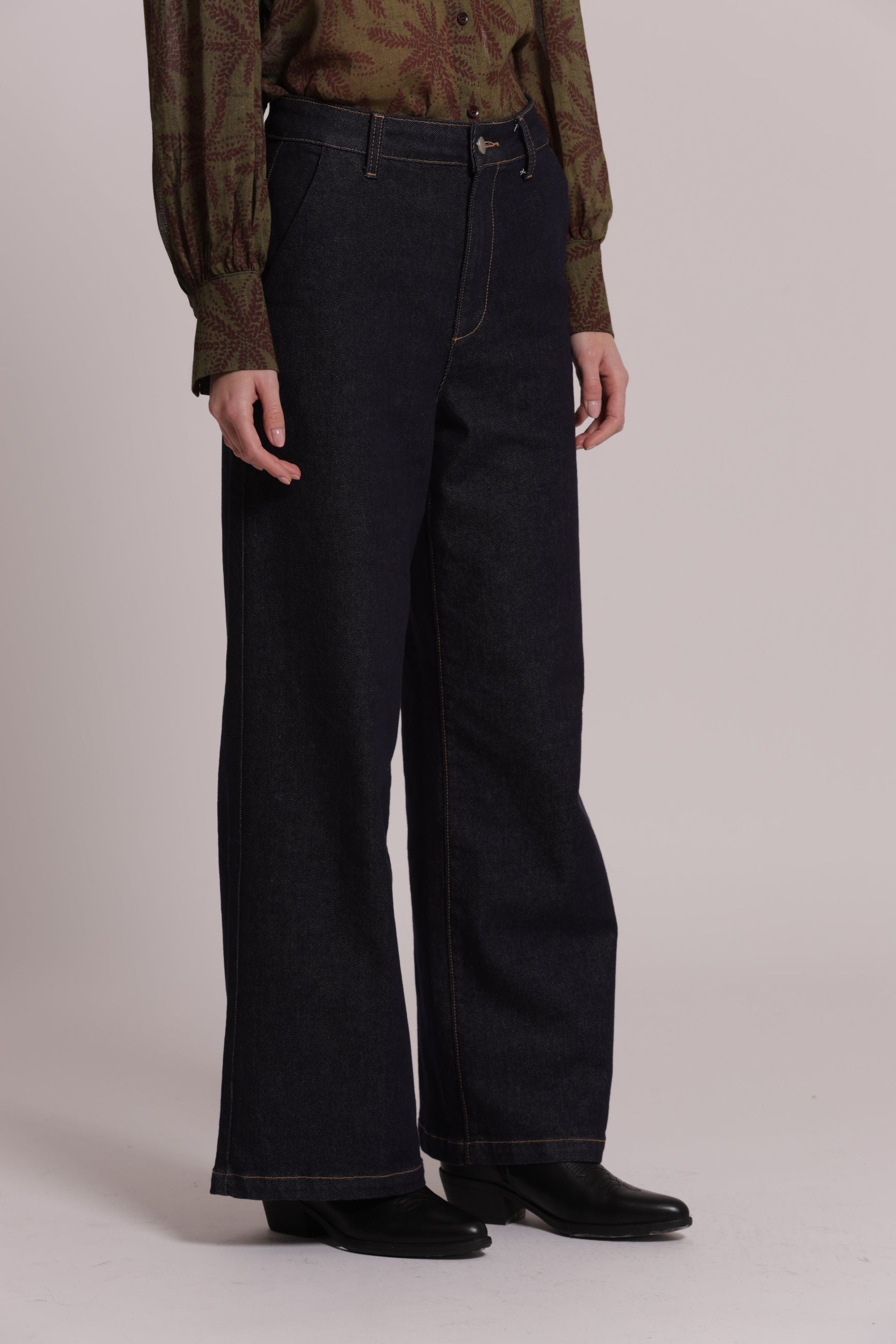 Jeans Palazzo Donna Mimi Mua con Tasche Oblique