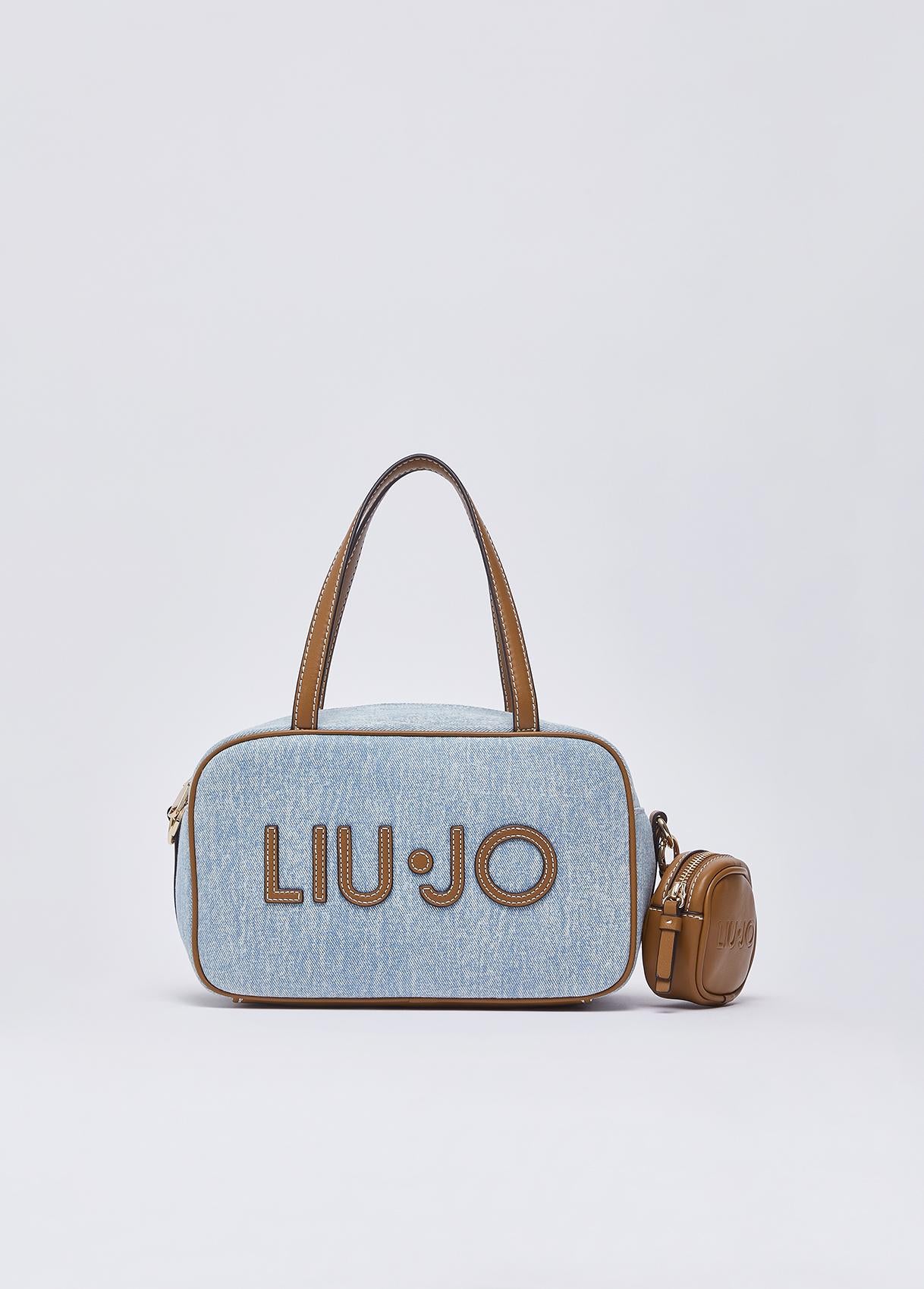 Borsa a Mano Liu Jo con Logo Frontale e Tracolla Rimovibile Denim TU | Giò Fashion