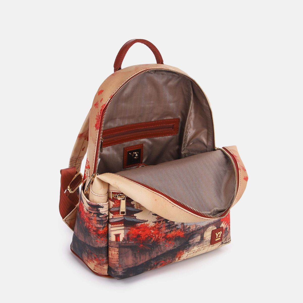 Ynot? Yes Bag Zaino Large Donna con Tasca Frontale