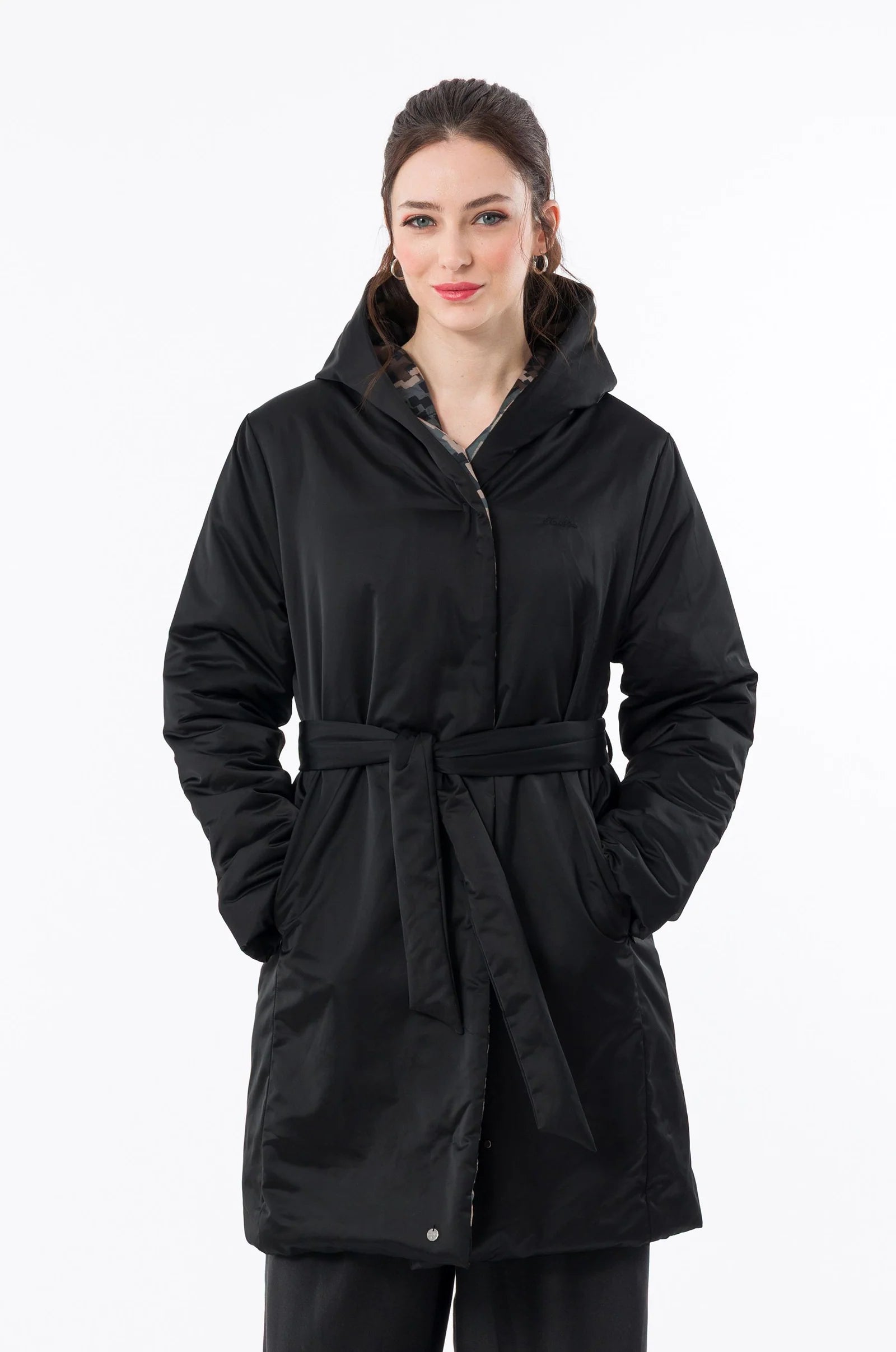Cappotto Donna Anekke Reversibile con Cappuccio