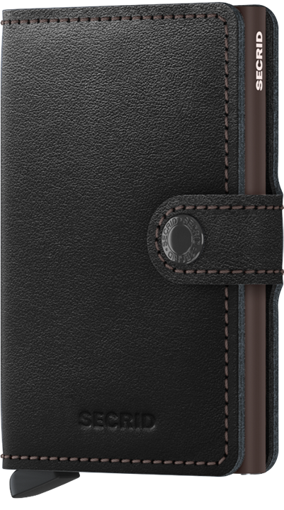 Portafoglio Secrid Miniwallet in pelle con protezione RFID e chiusura a bottone Marrone TU | Giò Fashion