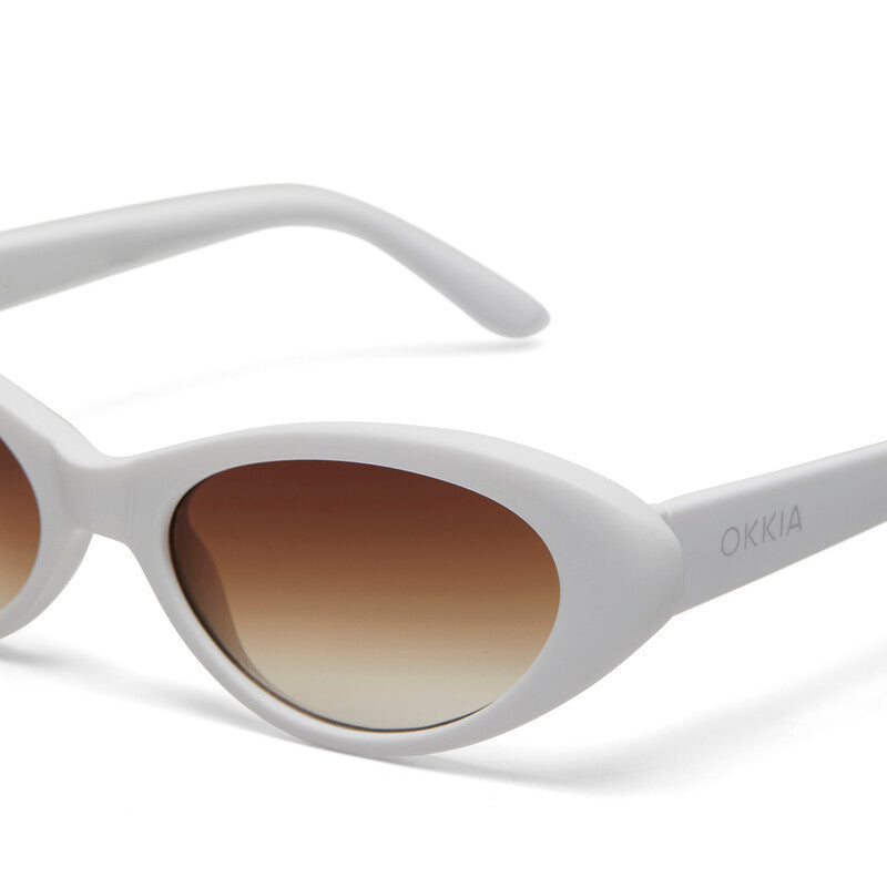 OKKIA Lina Occhiali da Sole Donna Small Cat Eye con Lenti Sfumate e Protezione UV400