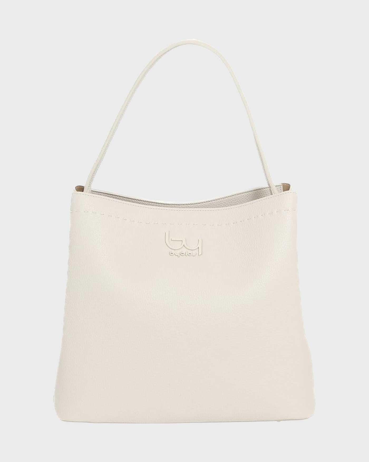 By Byblos borsa a spalla donna dal design essenziale e contemporaneo Beige TU | Giò Fashion