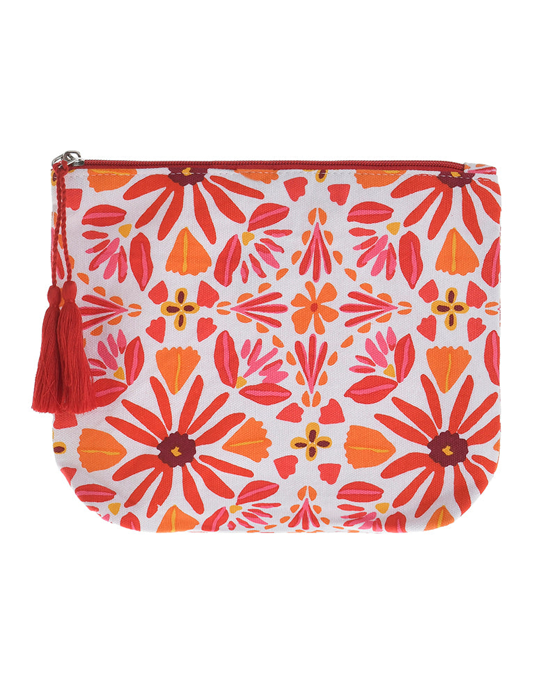 Ble Resort Collection Borsetta Rosa in Tessuto con Fiori