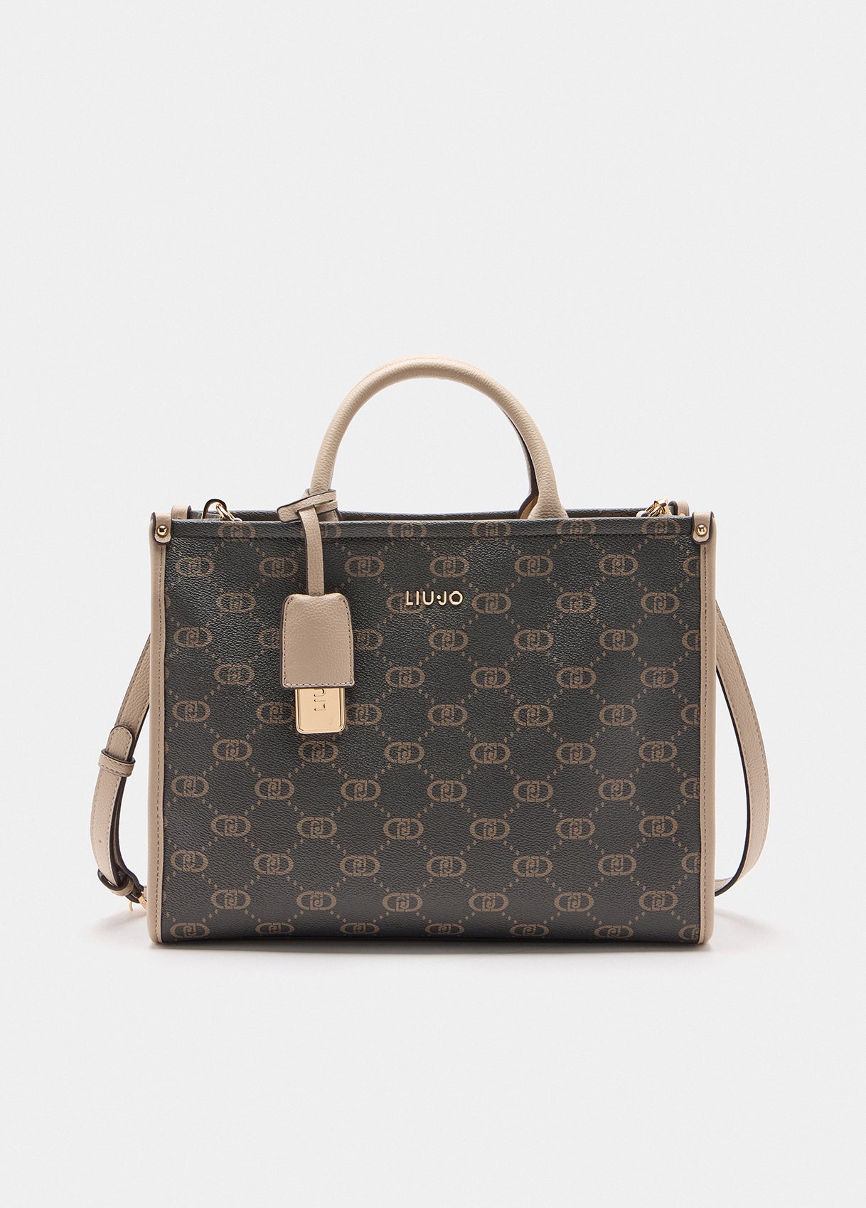 Borsa Liu Jo a mano con tracolla e logo all over