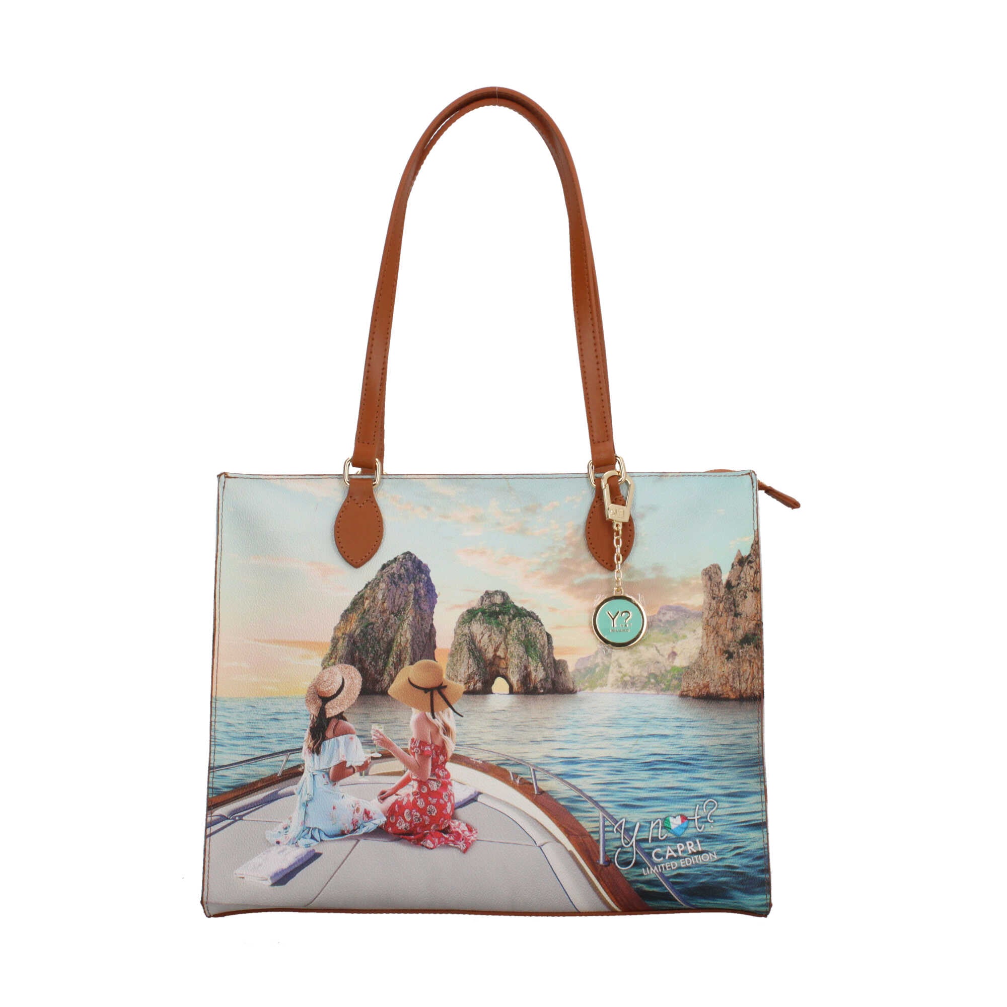 Ynot? Borsa Shopping Donna Edizione Limitata Spaziosa con Spalla NAPOLI TU | Giò Fashion