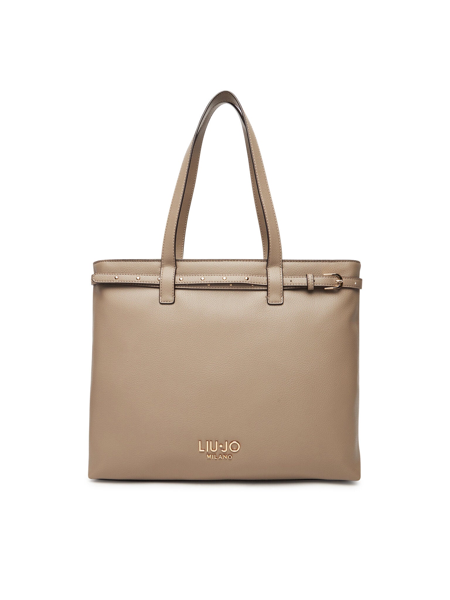 Shopper Liu Jo elegante con doppi manici e borchie decorative Beige TU | Giò Fashion