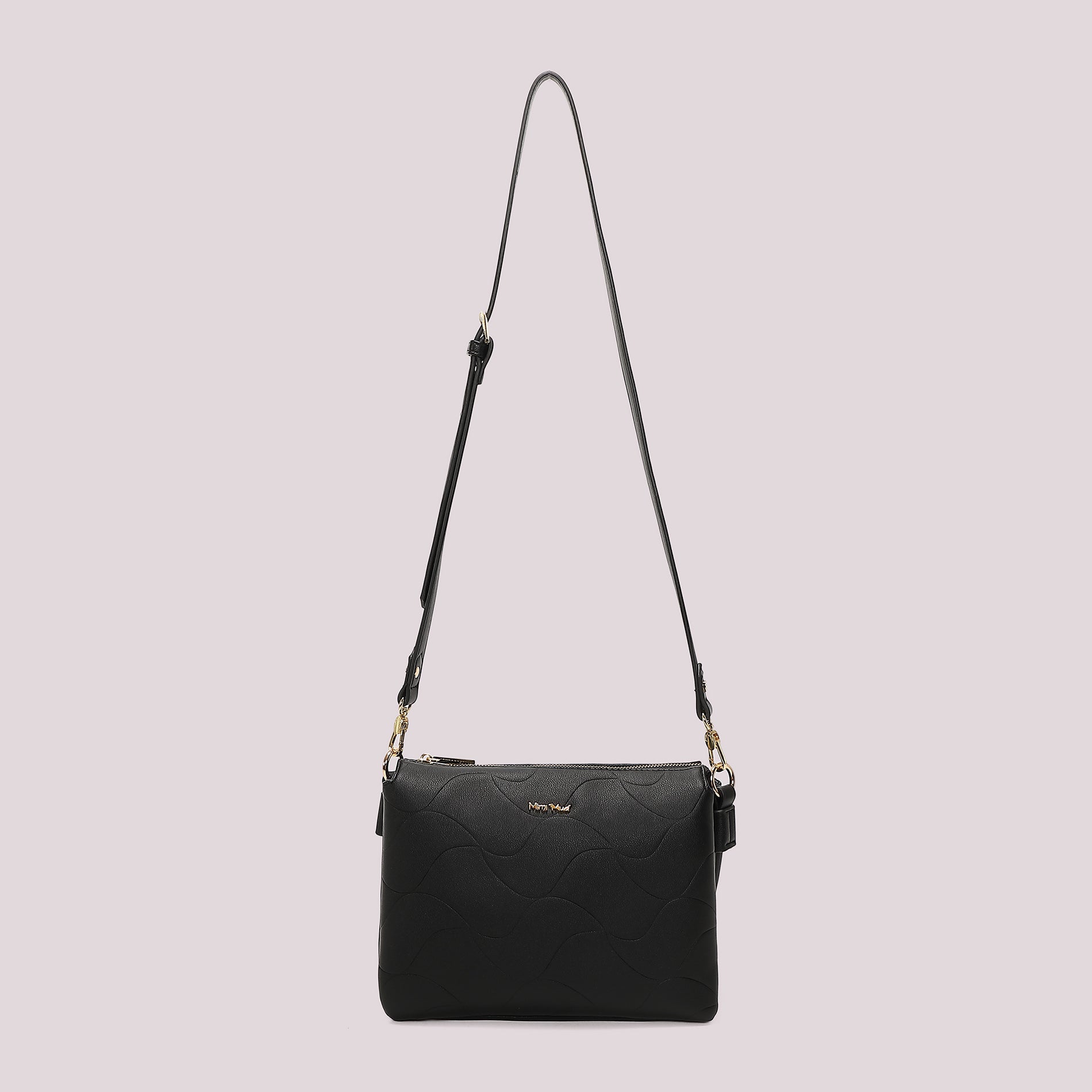 Borsa tracolla donna Mimi Mua con motivo trapuntato e design essenziale Nero TU | Giò Fashion