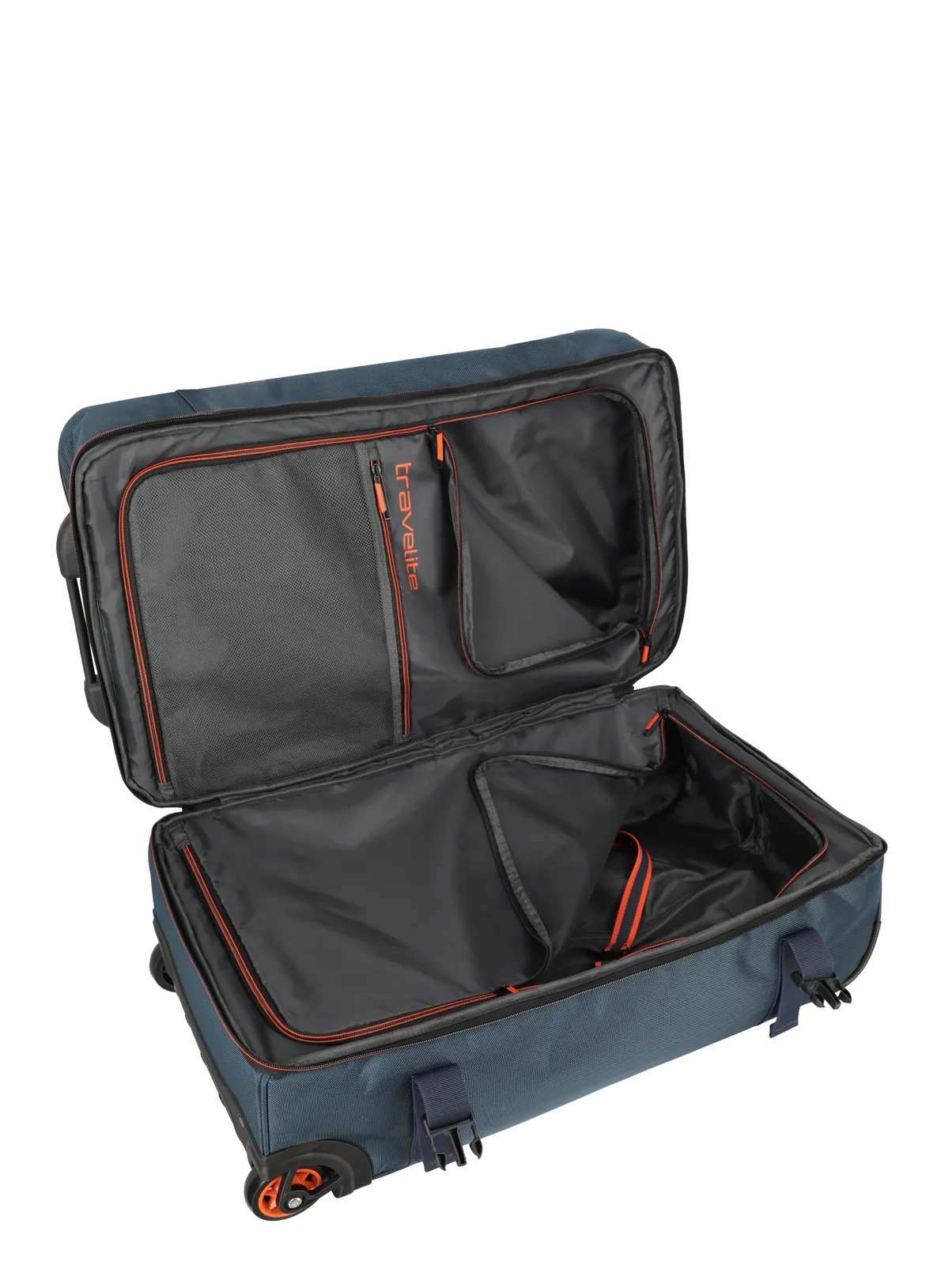 Trolley Travelite capiente e resistente con doppie ruote e manico telescopico BLU SCURO TU | Giò Fashion