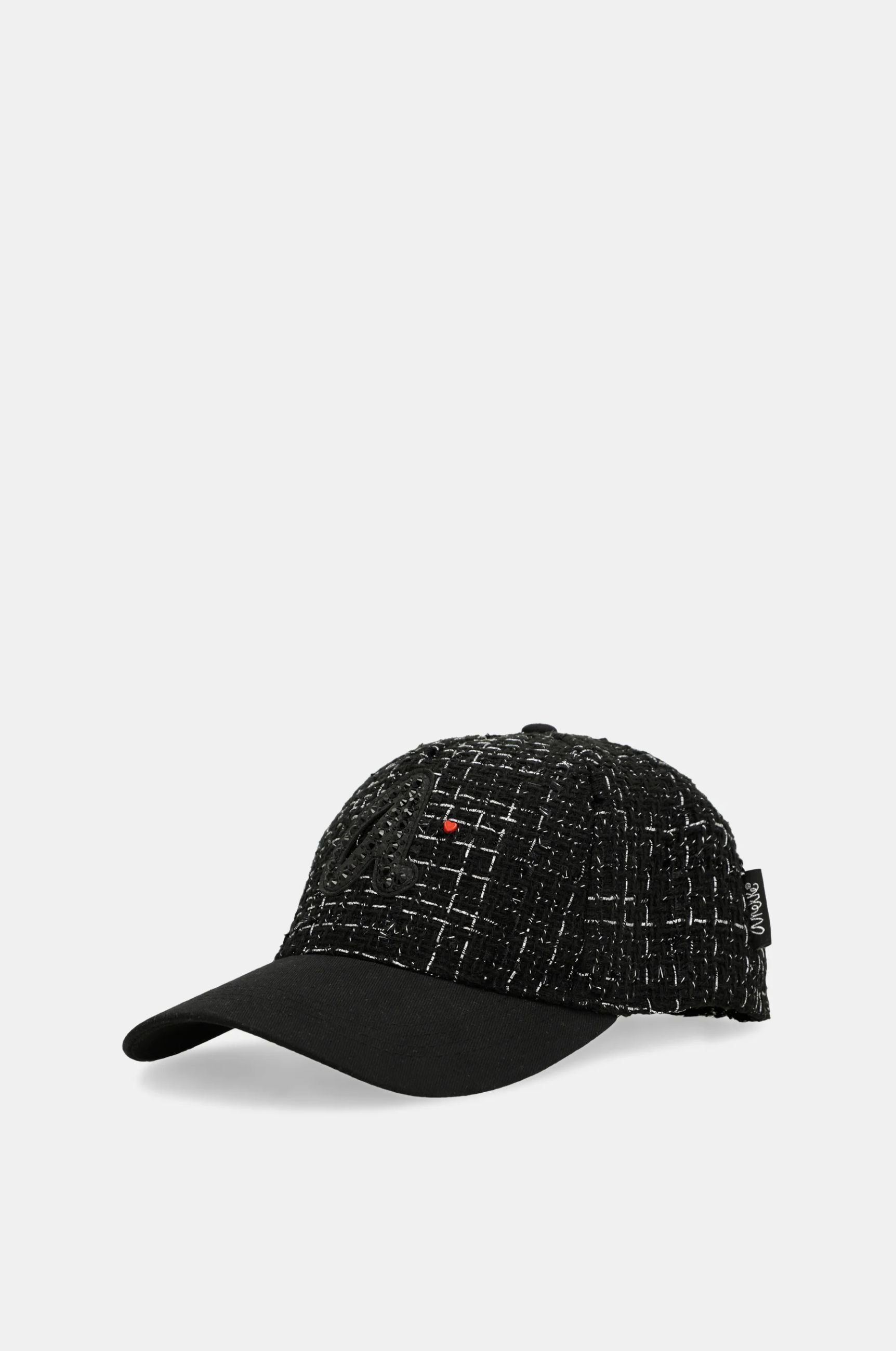 Cappellino Anekke donna in tweed con logo ricamato Nero TU | Giò Fashion