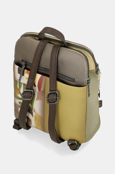 Zaino Anekke compatto con design decorativo e chiusura zip Beige TU | Giò Fashion